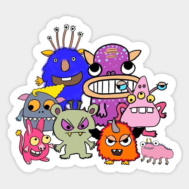Monster Rangers Sticker by IdinDesignShop